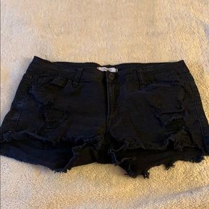 Denim Black Short Shorts